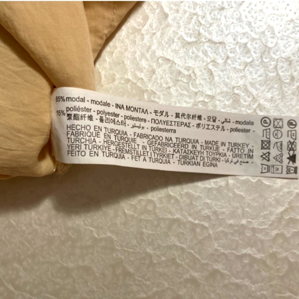 NWT 𝅺ZARA Vanilla Tan Flow Cropped Drawstring Jacket Sz XXL XL - Picture 12 of 13
